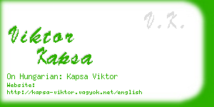viktor kapsa business card
